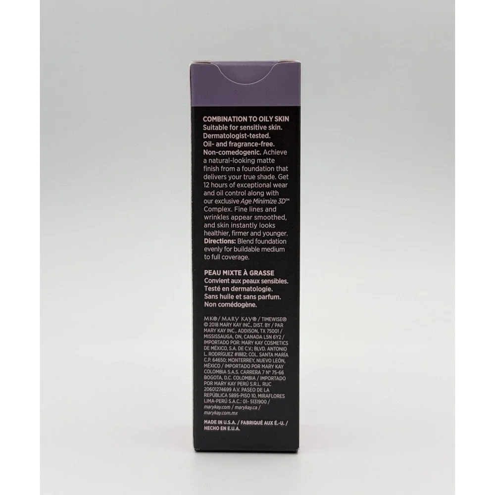 Mary Kay TimeWise Matte 3D Foundation Ivory W 130 NIB 1oz/30ml